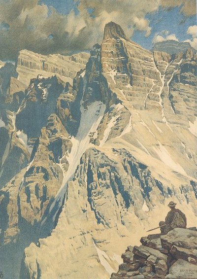 Kaltwasserkarspitze in Karwendel by Ernst Platz